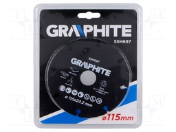 Circular saw; Ø: 115mm; Øhole: 22.2mm; Disc thick: 1.4mm