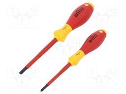 Screwdrivers; Pcs: 2; insulated; Package: blister; 1kVAC