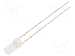 LED; 3mm; red; 330÷500mcd; 140°; Front: flat; Pitch: 2.54mm