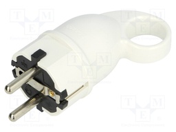 Connector: AC supply; plug; Layout: 2P+PE; white; 250VAC; 16A; PIN: 3