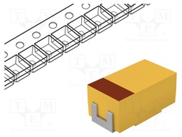 Capacitor: tantalum; 330uF; 6.3VDC; SMD; D; 2917; ±20%; -55÷125°C