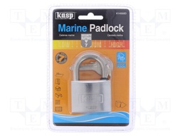 Padlock; Width: 50mm; stainless steel; gates,garages,cabinets