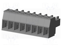 Connector: pluggable terminal block; plug; female; straight; grey