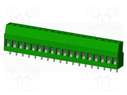 Connector: PCB terminal block; terminal; angled; Plating: tinned