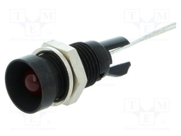 Indicator: LED; recessed; Cutout: Ø8mm; for PCB; brass; ØLED: 5mm