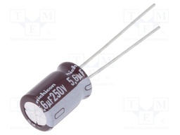 Capacitor: electrolytic; THT; 5.6uF; 250VDC; Ø8x11.5mm; ±20%