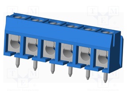 Connector: PCB terminal block; terminal; angled; Plating: tinned
