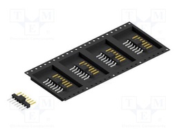 Connector: pin strips; pin header; male; PIN: 7; 2.54mm; SMT; 1x7