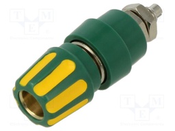 Connector: 4mm banana; socket; 63A; 60VDC; Cutout: Ø9mm; screw; 2mΩ