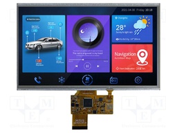 Display: TFT; 10.1"; 1024x600; Illumin: LED; 16MBFLASH; RGB; 50pin