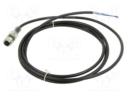 Connection lead; M12; PIN: 4; straight; 2m; plug; 4A; LED; -30÷90°C