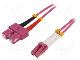 Connector: fiber optic; patchcord; multi mode duplex (MM); LC,SC