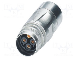 Connector: M17; plug; ST; PIN: 6; 630V; 14A; shielded; IP67; 5+PE