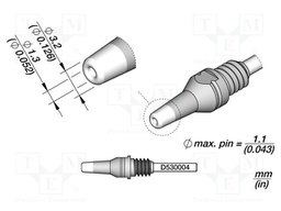 Tip: for desoldering irons; 3.2x1.3mm; JBC-DT530-A