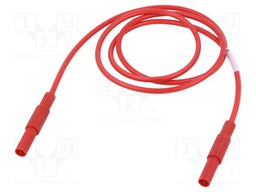 Test lead; 16A; banana plug 4mm,both sides; insulated; Len: 1m