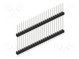 Connector: pin strips; pin header; male; PIN: 23; 2.54mm; THT; 1x23