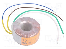 Transformer: toroidal; 20VA; 230VAC; 12V; 1.667A; 0.35kg; Ø: 57mm