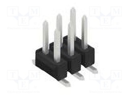 Connector: pin strips; pin header; male; PIN: 6; 2.54mm; SMT; 2x3