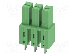 PCB headers, nominal cross section: 6 mm?, color: green, nom