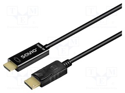 Cable; DisplayPort plug,HDMI plug; Support: 4K,UHD 2160p; black