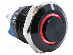 Switch: vandal resistant; SPST-NO; 2A/36VDC; IP67; OFF-(ON); blue