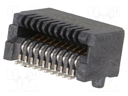 Socket; SFP; PIN: 20; gold-plated; 500mA; 300V; SMT; horizontal