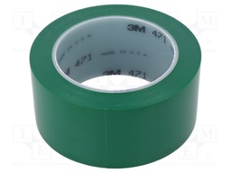 Tape: marking; W: 50mm; L: 33m; Colour: green; D: 0.13mm; 2.5N/cm; 130%