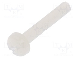 Screw; M2,5x16; 0.45; Head: cheese head; slotted; 0,7mm; polyamide