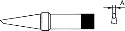 Tip; conical sloped; 3.2mm; 480°C