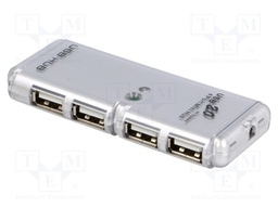 Hub USB; USB 1.1,USB 2.0; white; Number of ports: 4; 480Mbps