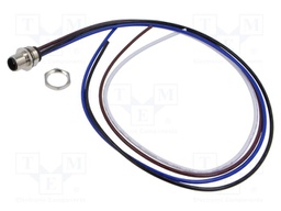 Connector: M12; socket; male; straight; with lead; PIN: 4; 2.08mm2