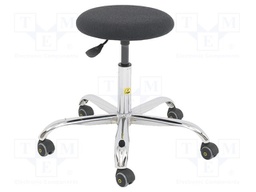 Stool; ESD; Seat dim: Ø370mm; 430÷560mm; Rsurf: 0.1÷1MΩ