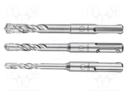Drill bit; for concrete; cemented carbide; SDS-Plus®; 3pcs.