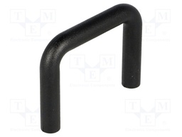 Handle; Mat: PC + ABS (UL); black; H: 28.4mm; L: 37.3mm; W: 5.5mm