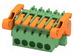 PCB connector, nominal cross section: 1.5 mm2, color: green,
