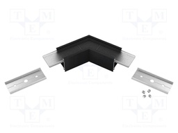 Connector 120°; black; aluminium,polycarbonate