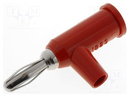 Plug; 4mm banana; 15A; 70VDC; red; 0.8mm2; Mounting: on cable