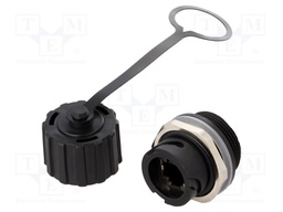 Socket; coupler; PIN: 8; Cat: 5e; shielded,with protective cap