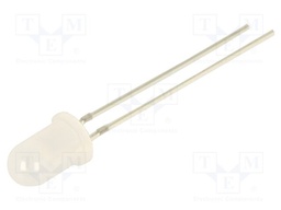 LED; blue; 5mm; 750÷1120mcd; 60°; Front: convex; 12VDC; Pitch: 2.54mm