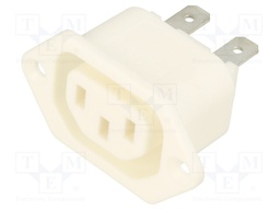 Connector: AC supply; socket; female; 10A; 250VAC; IEC 60320