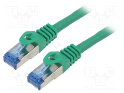Patch cord; S/FTP; 6a; stranded; CCA; LSZH; green; 20m; 26AWG