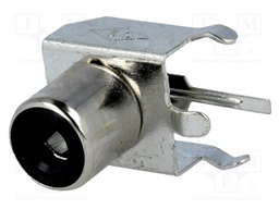 Socket; RCA; female; MINI; angled 90°; THT; Marker: black