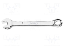 Wrench; combination spanner; 8mm; Chrom-vanadium steel; L: 90mm