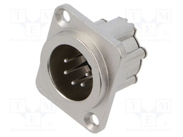 Connector: XLR; socket; male; Plating: silver plated; soldering