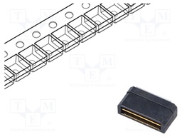 Connector: PCB to PCB; male; PIN: 60; 0.5mm; QTH; gold-plated; SMT