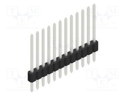 Connector: pin strips; pin header; male; PIN: 12; 1.27mm; THT; 1x12