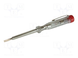 Voltage tester; slot; insulated; 65mm; 120÷250VAC