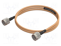 Test lead; plug type N male,both sides; Len: 0.6m; brown-beige