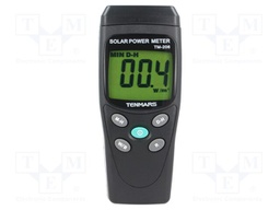 Light meter; 1999W/m2; BTU/(ft2*h),W/m2; 132x60x38mm; 250g