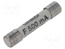 Fuse: fuse; quick blow; 500mA; 500VAC; ceramic,cylindrical
